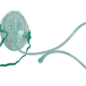Maschera morbida a media concentrazione completa di tubo di collegamento antischiacciamento, per adulti